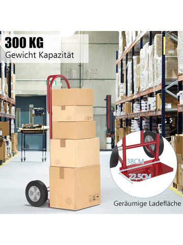 COSTWAY Sackkarre bis zu 300 kg in Rot