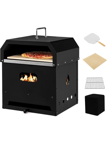 COSTWAY Pizzaofen 4-in-1 in Schwarz