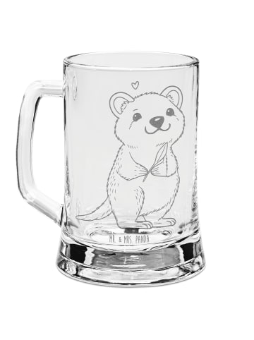 Mr. & Mrs. Panda Krug Quokka Happy ohne Spruch in Transparent