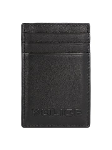 Police PT389-08536 Kreditkartenetui Leder 7 cm mit Geldscheinklammer in black