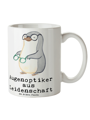 Mr. & Mrs. Panda Cappuccinotasse Augenoptiker Leidenschaft mit S... in Weiß