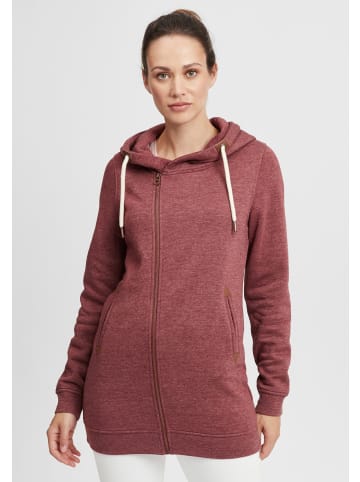 Oxmo Kapuzensweatjacke OXVicky Sweat Zip-Hoodie Long in Rot