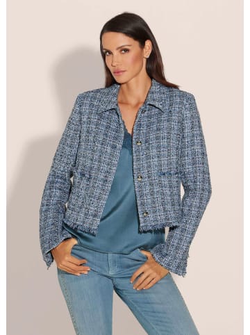 MADELEINE Eleganter Businessblazer mit Fransen in bleu / multicolor