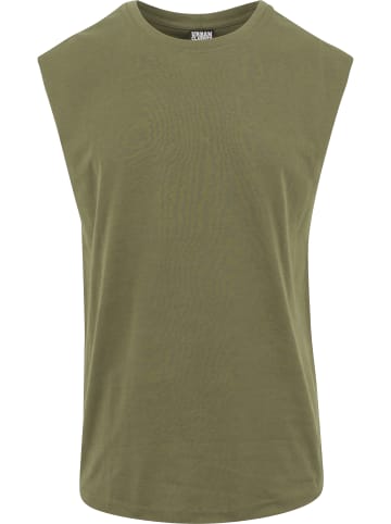 Urban Classics Urban Classics Herren Open Edge Sleeveless Tee in olive