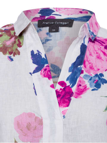 Franco Callegari Bluse in weiß altrosa - 0031