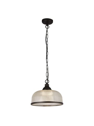 Licht-Erlebnisse Pendelleuchte (B)27 x (L)27 x (T)22 cm in Schwarz Klar/Transparent