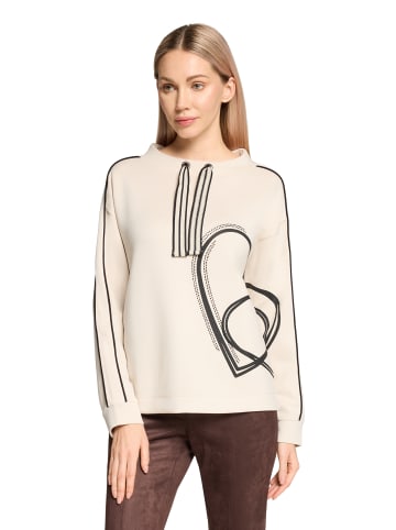 Betty Barclay Sweatshirt mit Stehkragen in Weiß/Schwarz