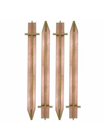 AMANKA Stahl Hering T-Profil 4 Stück 30 cm AMA-205 für Wald Wiese steinige Böden rot