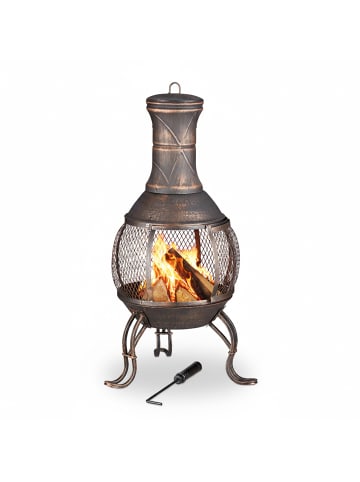 relaxdays Aztekenofen in Bronze