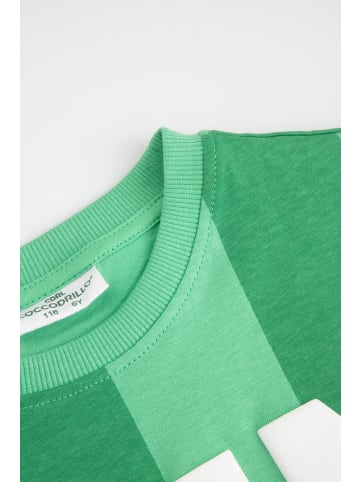 Coccodrillo Baumwoll-T-Shirt mit kurzen Ärmeln in grün