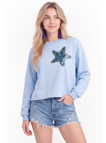 IZIA Women Sweatshirt in Light Blue