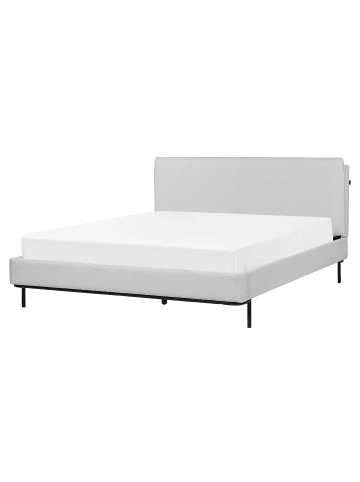 Beliani Doppelbett CORIO in Grau/Schwarz - (W) 173 x (H) 101 x (L) 219 cm