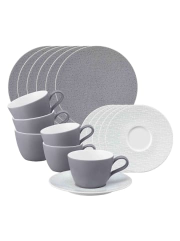 18-tlg. Kaffeeservice Life Fashion in Elegant Grey