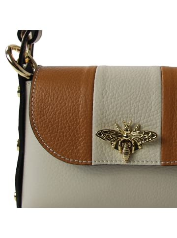 Florence Florence Umhängetasche Leder beige, braun ca. 19cm