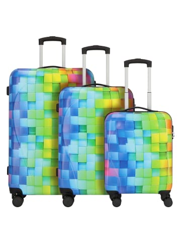 Nowi Santa Cruz 4 Rollen Kofferset 3-teilig in bunt