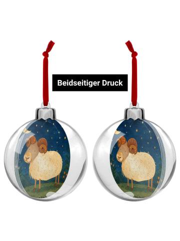 Mr. & Mrs. Panda Weihnachtliche Kugel Sternzeichen Widder Design... in Weiß