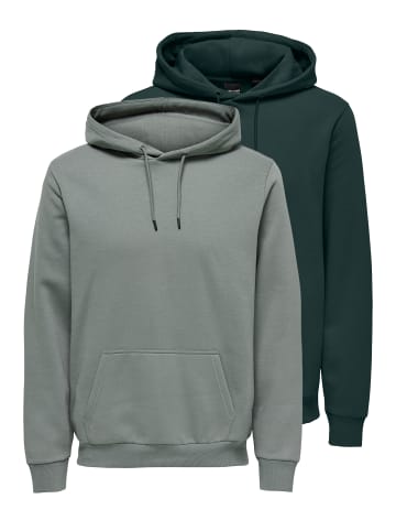 ONLY & SONS Sweatshirt / Hoodie Ceres in Dunkelgrün / grün