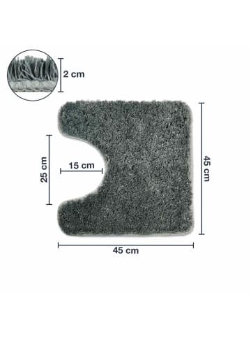 WohnDirect Badematte mit WC Ausschnitt Florenz in Dunkelblau