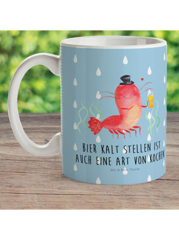 Mr. & Mrs. Panda Plastikbecher Hummer Weizen mit Spruch in Blau Pastell