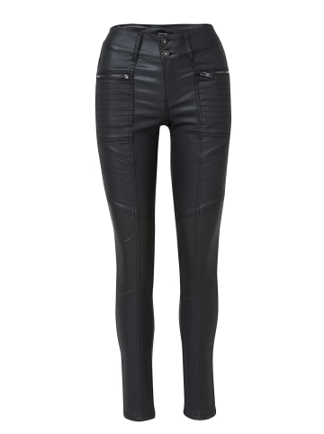 KOROSHI Push-up gewachste schmale Damenhose in SCHWARZ