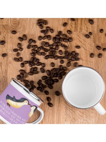 Mr. & Mrs. Panda Teetasse Flitterwochen Abenteuer mit Spruch in Lavendeltraum