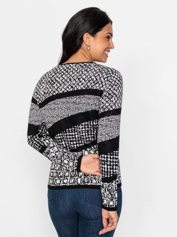 WITT WEIDEN Langarm-Pullover in schwarz-weiß-gemustert
