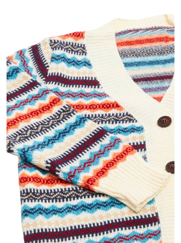 Tanuna Damen Strickjacke in Orange Mehrfarbig