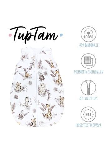 TupTam Baby Sommer Schlafsack Ärmellos Unwattiert in weiß/bronze