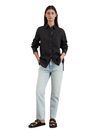 Marc O'Polo Leinenbluse regular in Schwarz