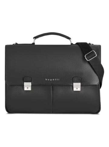 Bugatti Valencia Aktentasche Leder 43 cm Laptopfach black