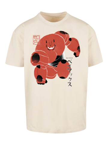 F4NT4STIC Heavy Oversize T-Shirt Big Hero 6 Baymax Suite Pose in sand