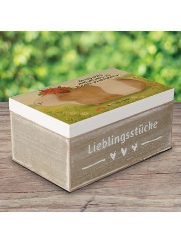 Mr. & Mrs. Panda Holzkiste Meerschweinchen Weisheit Design mit S... in Weiß