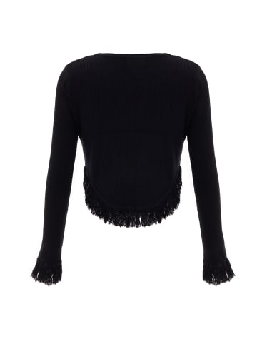 Swirly Damen Strickpullover in Schwarz