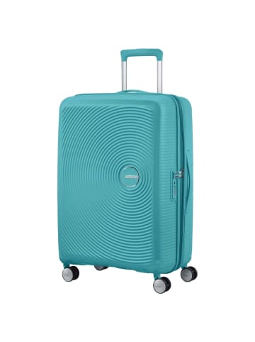 American Tourister Soundbox - 4-Rollen-Trolley 67 cm erw. (gelb) in turquoise tonic
