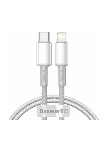 Wisam® Baseus Geflochtenes Schnell-Ladekabel Typ-C auf Lightning, PD, 20W, 1m (weiß)