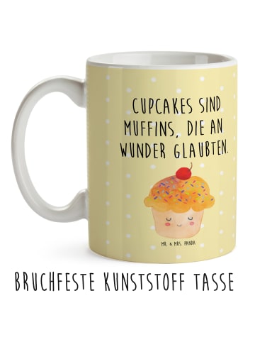 Mr. & Mrs. Panda Kaffeetasse Cupcake mit Spruch in Gelb Pastell