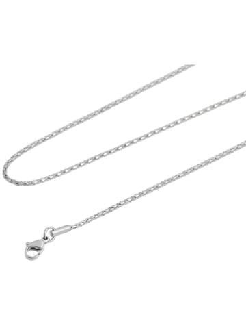 Adeliás Unisex Halskette aus Edelstahl 80+5 in silber