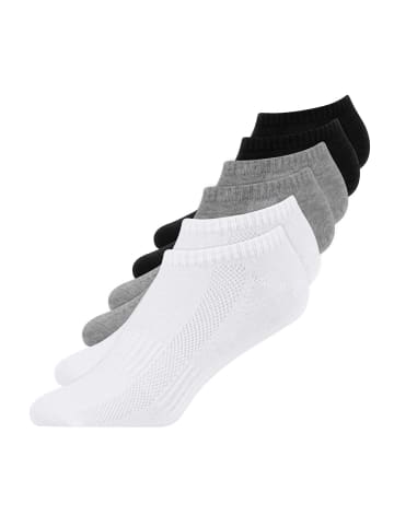 SNOCKS Sneaker Socken aus Bio-Baumwolle 6 Paar in Mix (Schwarz/Weiß/Grau)