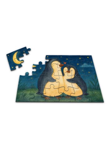 Mr. & Mrs. Panda Puzzlespiel Pinguine Einschlafen Design ohne Sp... in Weiß