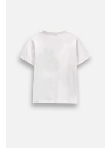 MOKIDA Baumwoll-T-Shirt mit kurzen Ärmeln in weiß