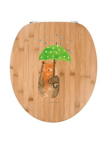 Mr. & Mrs. Panda Toilettendeckel Bär Regenschirm ohne Spruch in Braun
