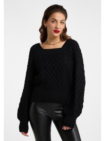 faina Damen Strickpullover in Schwarz
