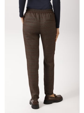 Aniston CASUAL Stoffhose in hellbraun-marine-dunkelrot-beige