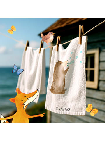 Mr. & Mrs. Panda Handtuch Bär Seifenblasen ohne Spruch in Weiß