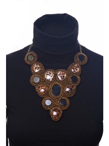 collezione alessandro Opulente Statementkette " Anabelle " in braun