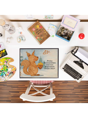 Mr. & Mrs. Panda Schreibunterlage Eichhörnchen Weihnachten Desig... in Weiß