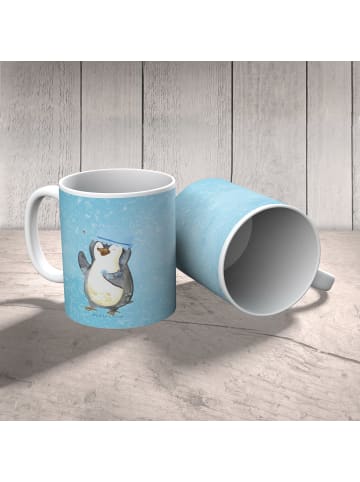 Mr. & Mrs. Panda Kindertasse Pinguin Duschen ohne Spruch in Eisblau