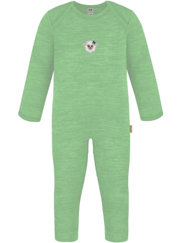 Normani Outdoor Sports Baby Merino Strampler Waverly in Grün