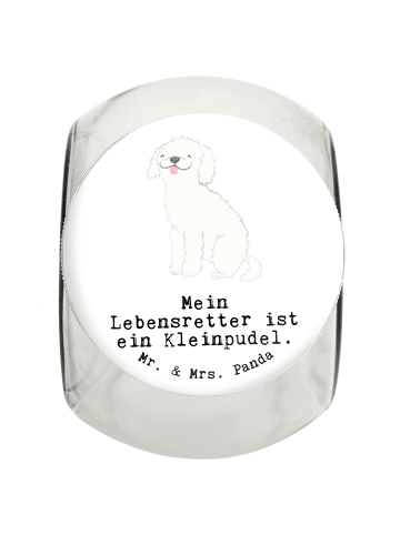 Mr. & Mrs. Panda Leckerli Glas Kleinpudel Lebensretter mit Spruch in Weiß