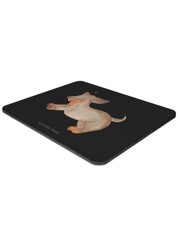Mr. & Mrs. Panda Mousepad Hund Dackel ohne Spruch in Schwarz